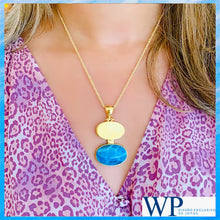 Charger l&#39;image dans la galerie, Larimar AAA 14k Gold Vermeil Necklace &quot;Le Ciel&quot; Larimar AAA 14k Gold Vermeil Necklace &quot;Le Ciel&quot; freeshipping - WP Diseño Exclusivo de Joyas
