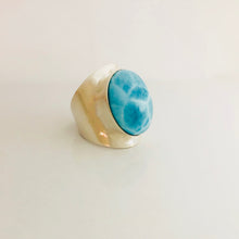 Charger l&#39;image dans la galerie, Larimar 925 Sterling Silver Ring &quot;Le Pouvoir&quot; Larimar 925 Sterling Silver Ring &quot;Le Pouvoir&quot; freeshipping - WP Diseño Exclusivo de Joyas
