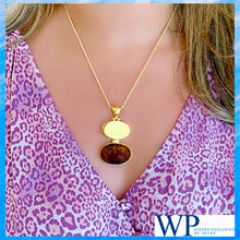 Load image into Gallery viewer, Dominican Amber 14k Gold Vermeil Necklace &quot; Alba&quot; Dominican Amber 14k Gold Vermeil Necklace &quot; Alba&quot; freeshipping - WP Diseño Exclusivo de Joyas
