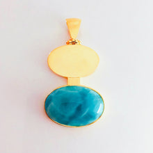 Charger l&#39;image dans la galerie, Larimar AAA 14k Gold Vermeil Necklace &quot;Le Ciel&quot; Larimar AAA 14k Gold Vermeil Necklace &quot;Le Ciel&quot; freeshipping - WP Diseño Exclusivo de Joyas
