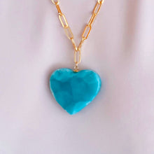 Charger l&#39;image dans la galerie, Larimar AAA 14k Gold Vermeil Necklace &quot;L&#39;amour&quot; Larimar AAA 14k Gold Vermeil Necklace &quot;L&#39;amour&quot; freeshipping - WP Diseño Exclusivo de Joyas
