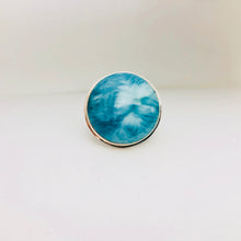 Load image into Gallery viewer, Larimar 925 Sterling Silver Ring &quot;Le Cercle&quot; Larimar 925 Sterling Silver Ring &quot;Le Cercle&quot; freeshipping - WP Diseño Exclusivo de Joyas
