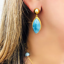 Load image into Gallery viewer, Larimar earrings 
