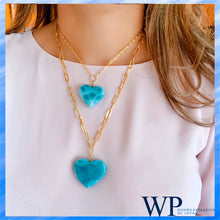 Charger l&#39;image dans la galerie, Larimar AAA 14k Gold Vermeil Necklace &quot;L&#39;amour&quot; Larimar AAA 14k Gold Vermeil Necklace &quot;L&#39;amour&quot; freeshipping - WP Diseño Exclusivo de Joyas
