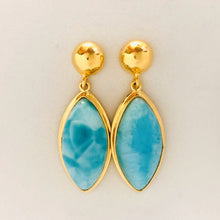 Load image into Gallery viewer, Larimar earrings 
